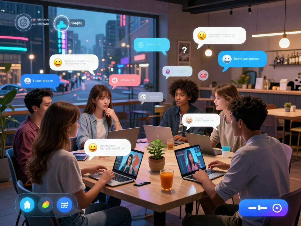 Engaging virtual conversation in a porn chat AI environment with diverse avatars and interactive elements